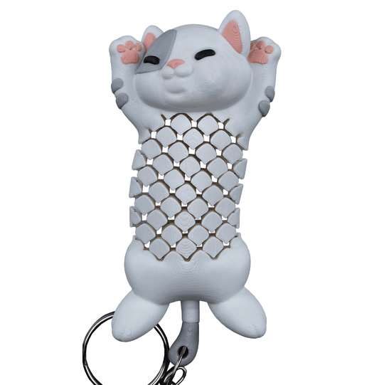 Pat The Cat Keychain | Flexi & Fidget Toy for Cat Lovers