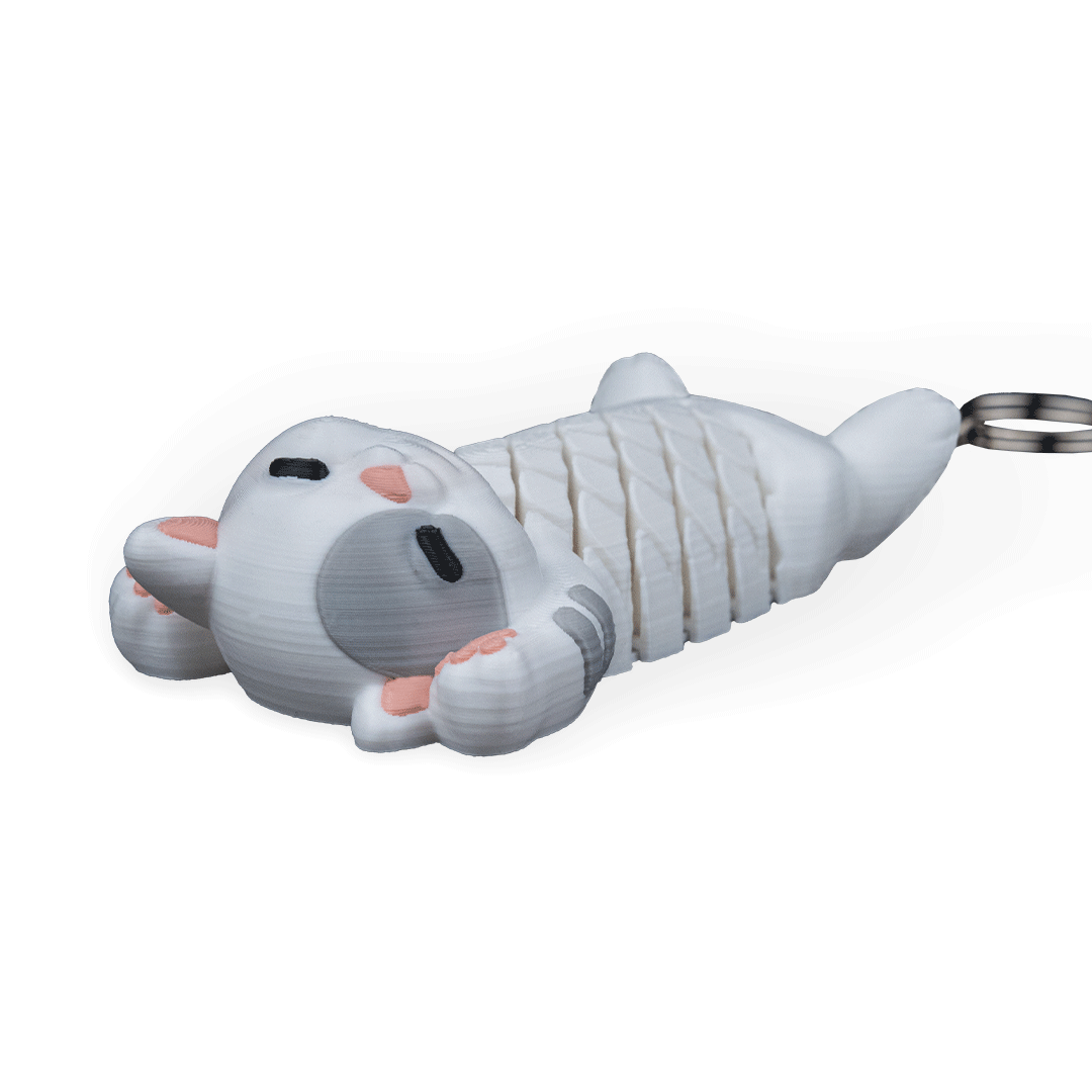 Pat The Cat Keychain | Flexi & Fidget Toy for Cat Lovers