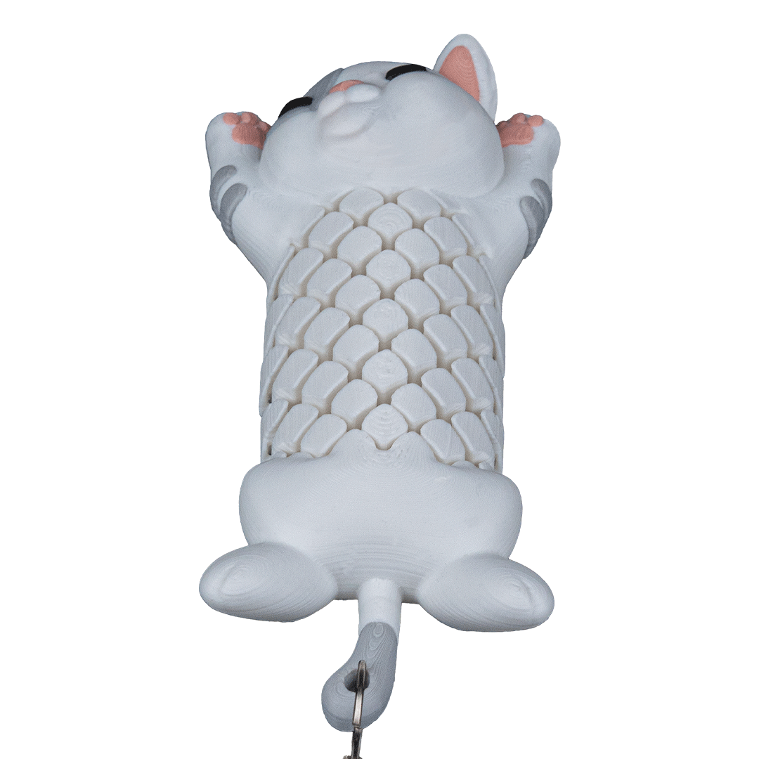 Pat The Cat Keychain | Flexi & Fidget Toy for Cat Lovers