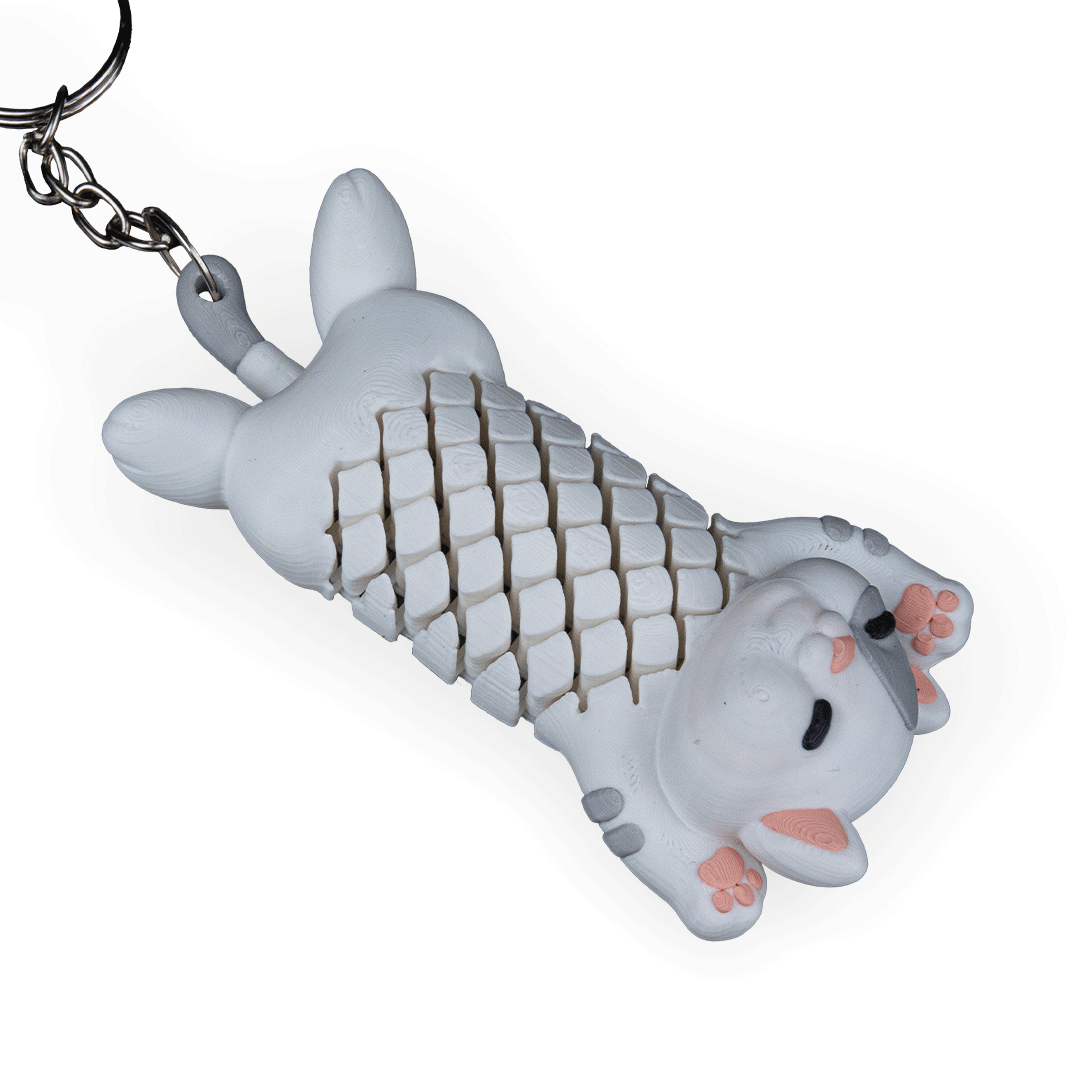 Pat The Cat Keychain | Flexi & Fidget Toy for Cat Lovers