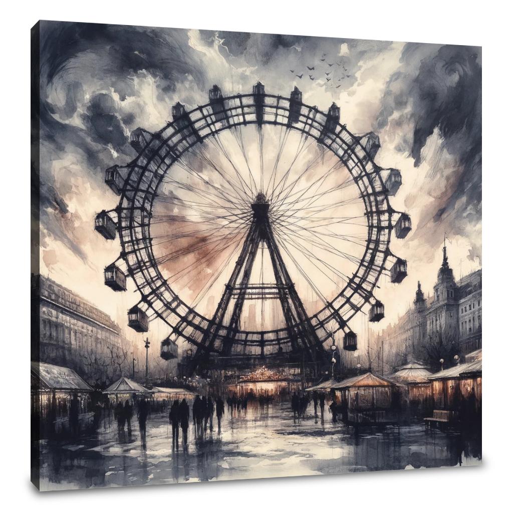 Vienna Ferris Wheel Emotions Canvas