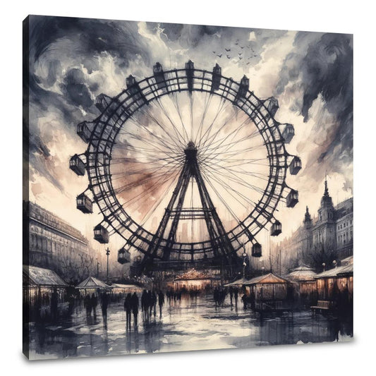 Vienna Ferris Wheel Emotions Canvas