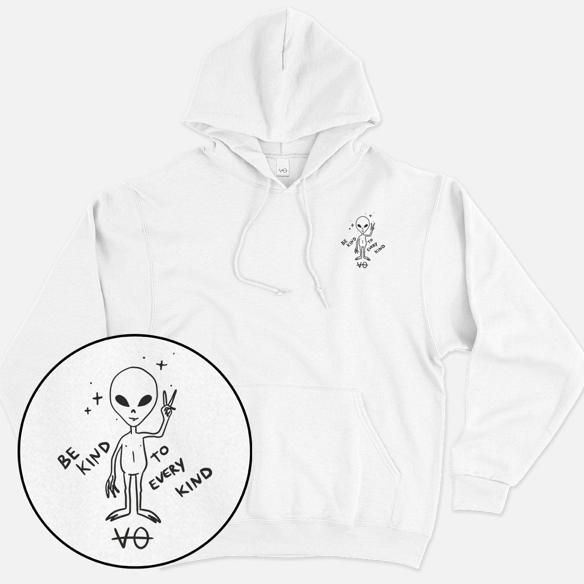 Peace Alien Doodle Hoodie (Unisex)