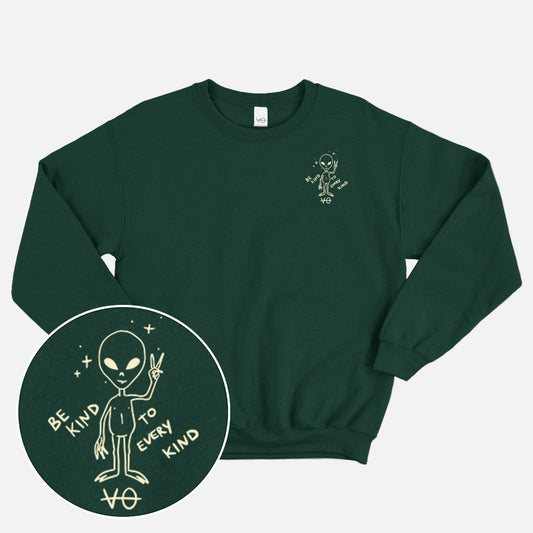 Peace Alien Doodle Sweatshirt (Unisex)