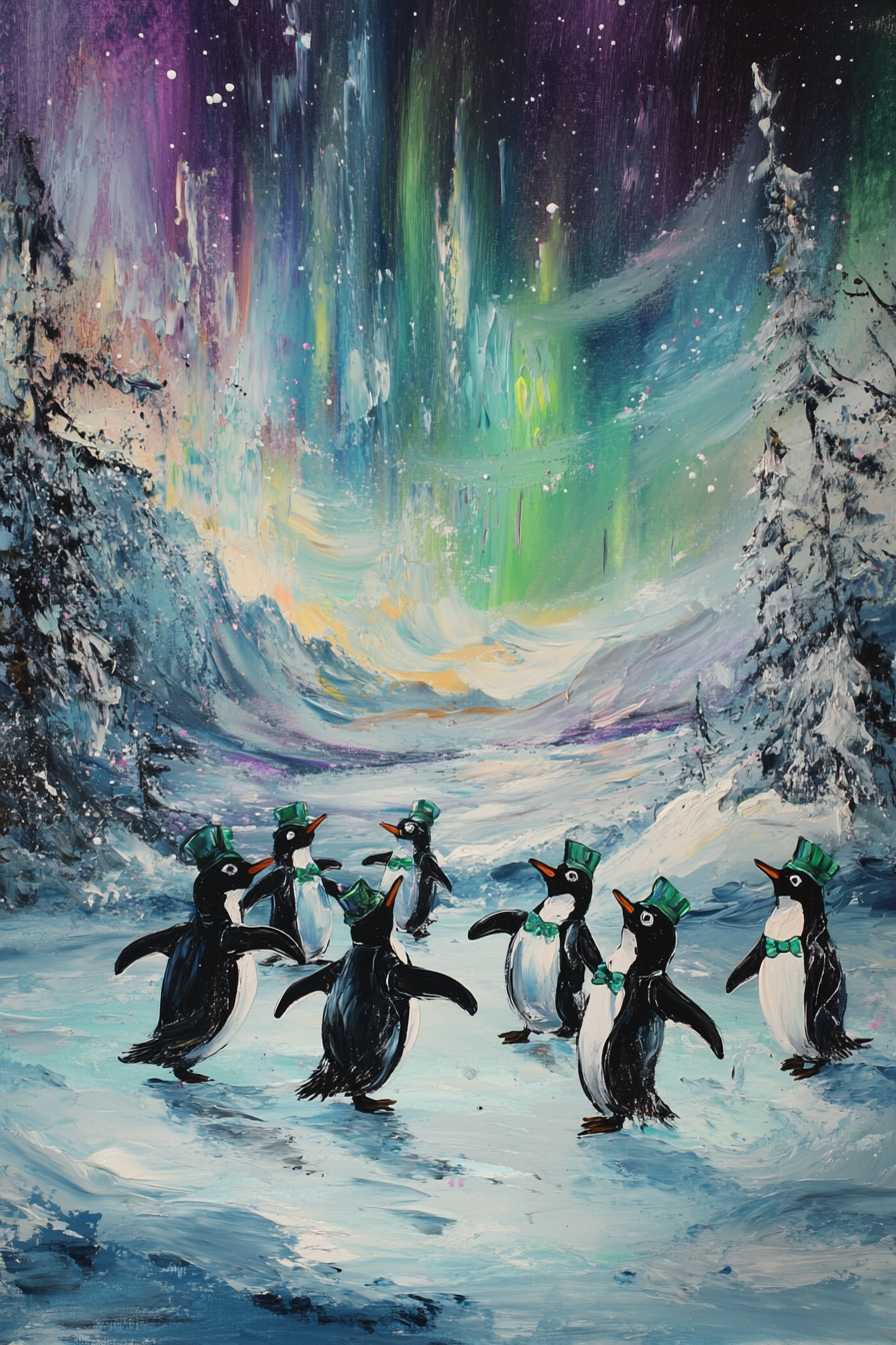 Penguin Dance Canvas