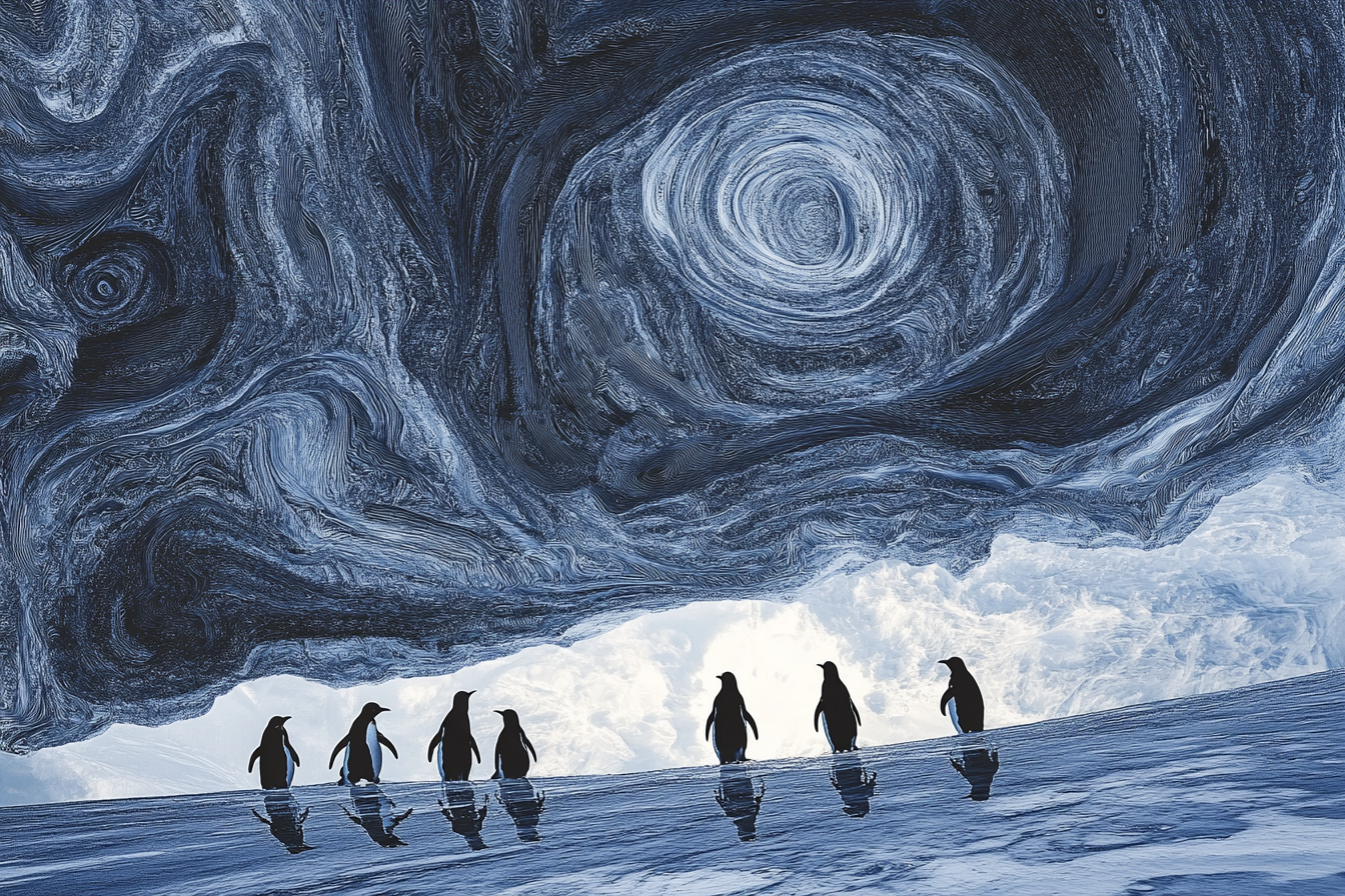Penguins' Atlantis Canvas