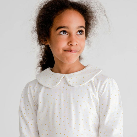 Peter Pan Collar - Gold Dot