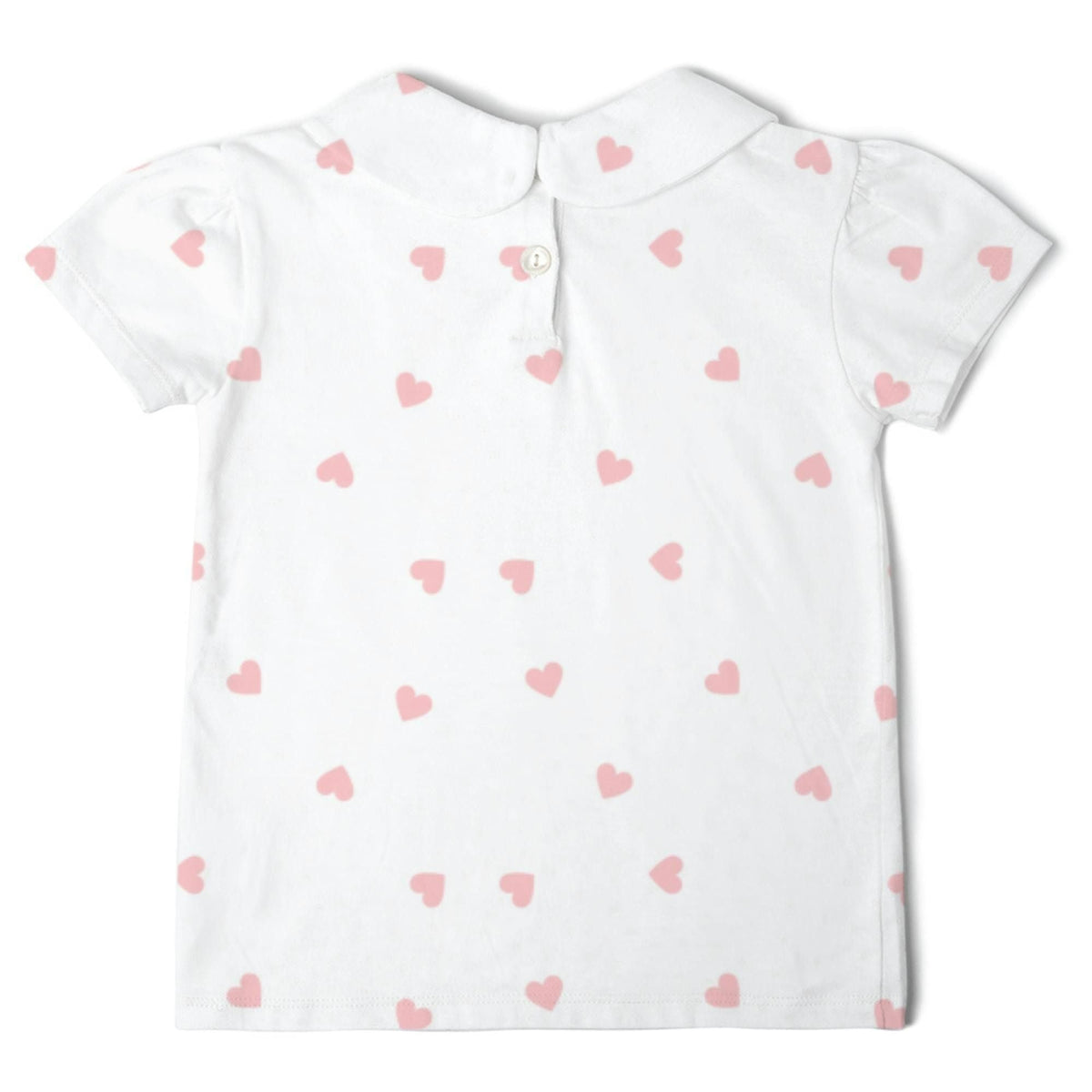 Peter Pan Short Sleeved T-Shirt - Pink Hearts