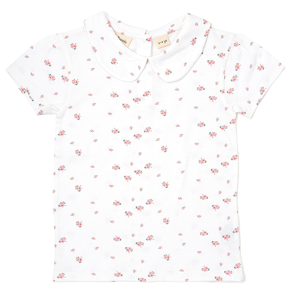 Peter Pan Short Sleeved T-Shirt - Floral