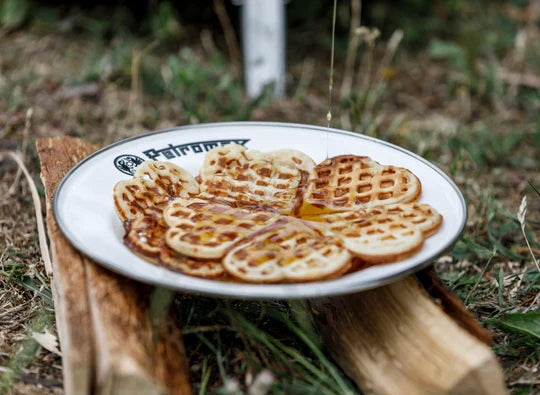 Petromax Set of 2 Enamel Plates - White (Various Sizes)