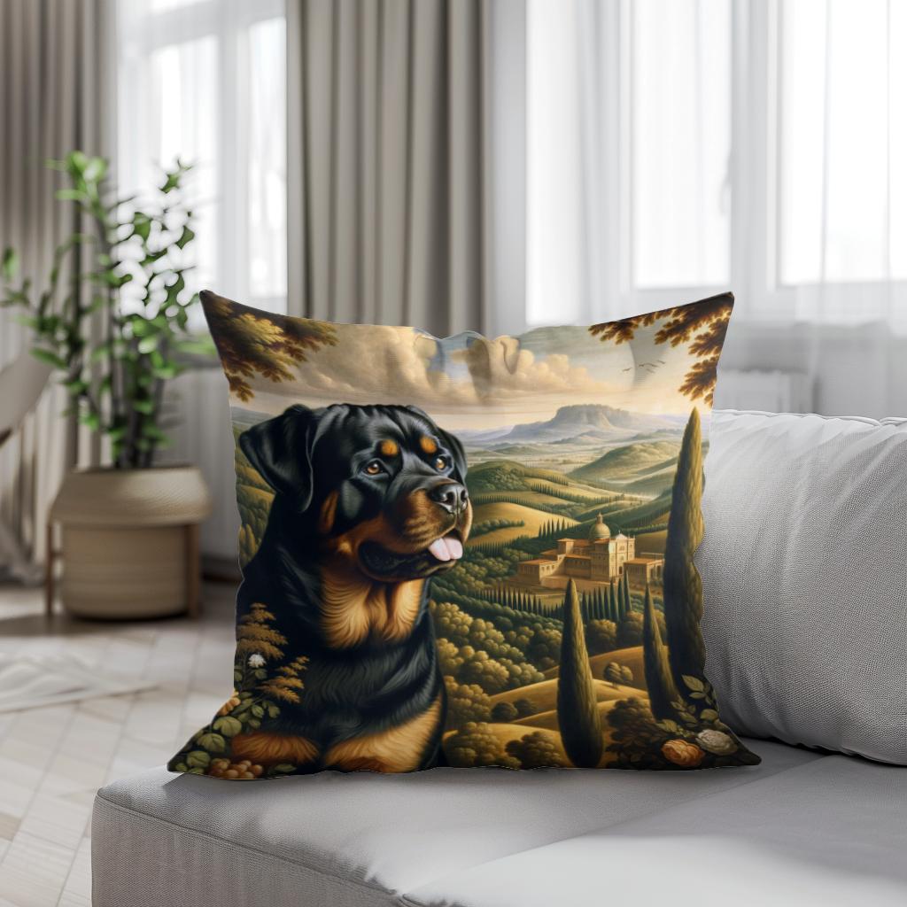 Regal Rottweiler Renaissance Cotton Cushion