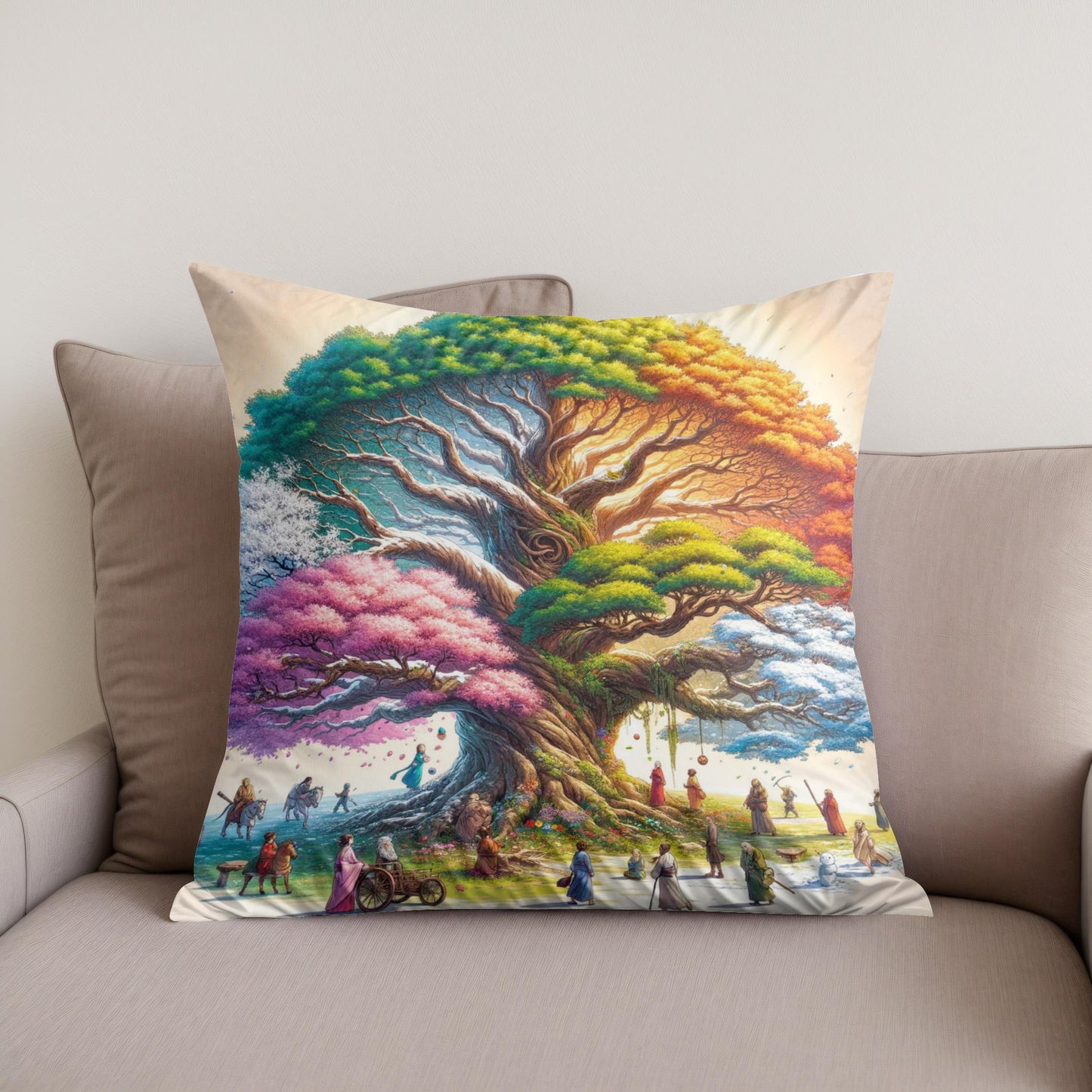 Seasons of Life Cotton Cushion