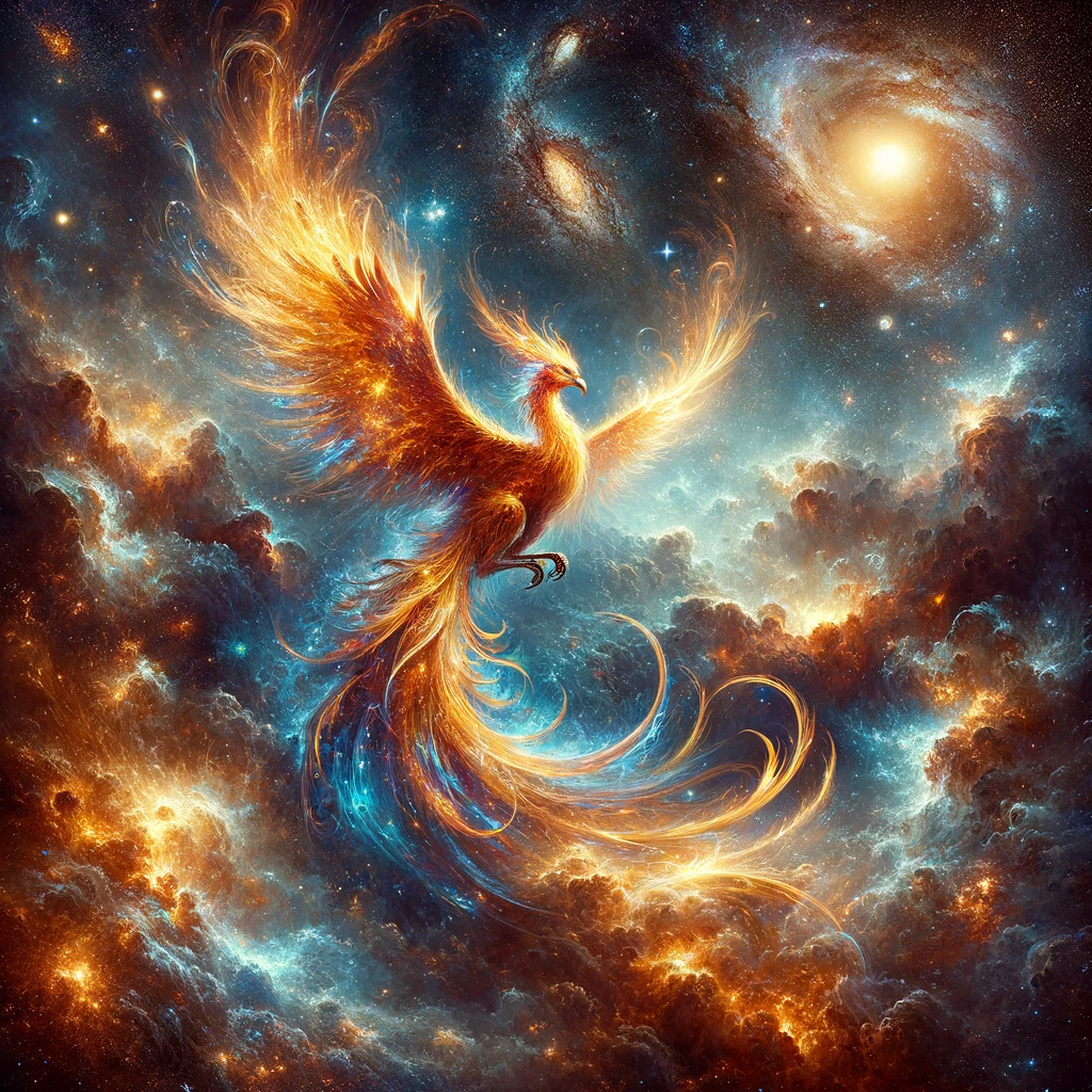 Phoenix of the Cosmos Canvas