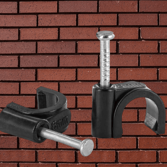 Pack of 100 Black Cable Clips  - Ideal for String Lights