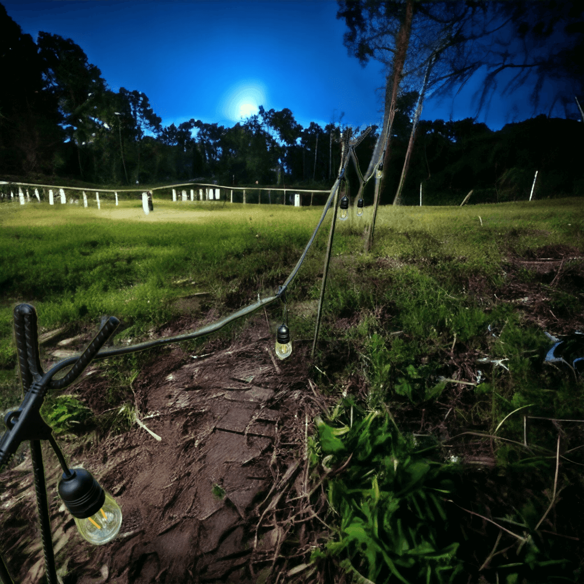 1.24m / 124cm Black Solid Metal Festoon Pole / Shepherds Hook