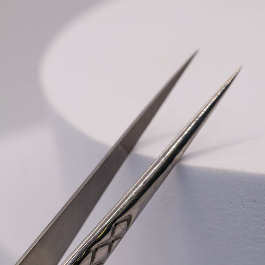 Straight Isolation Tweezers Fibre Grip