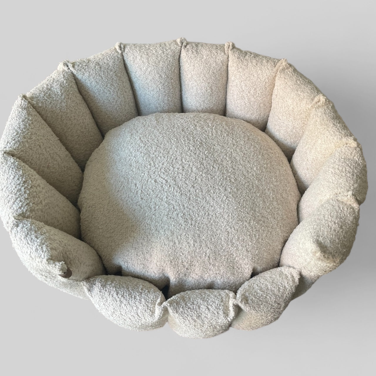 Luxury Handmade Boucle Pocket Sided Dog/cat/pet Bed with removable cushion