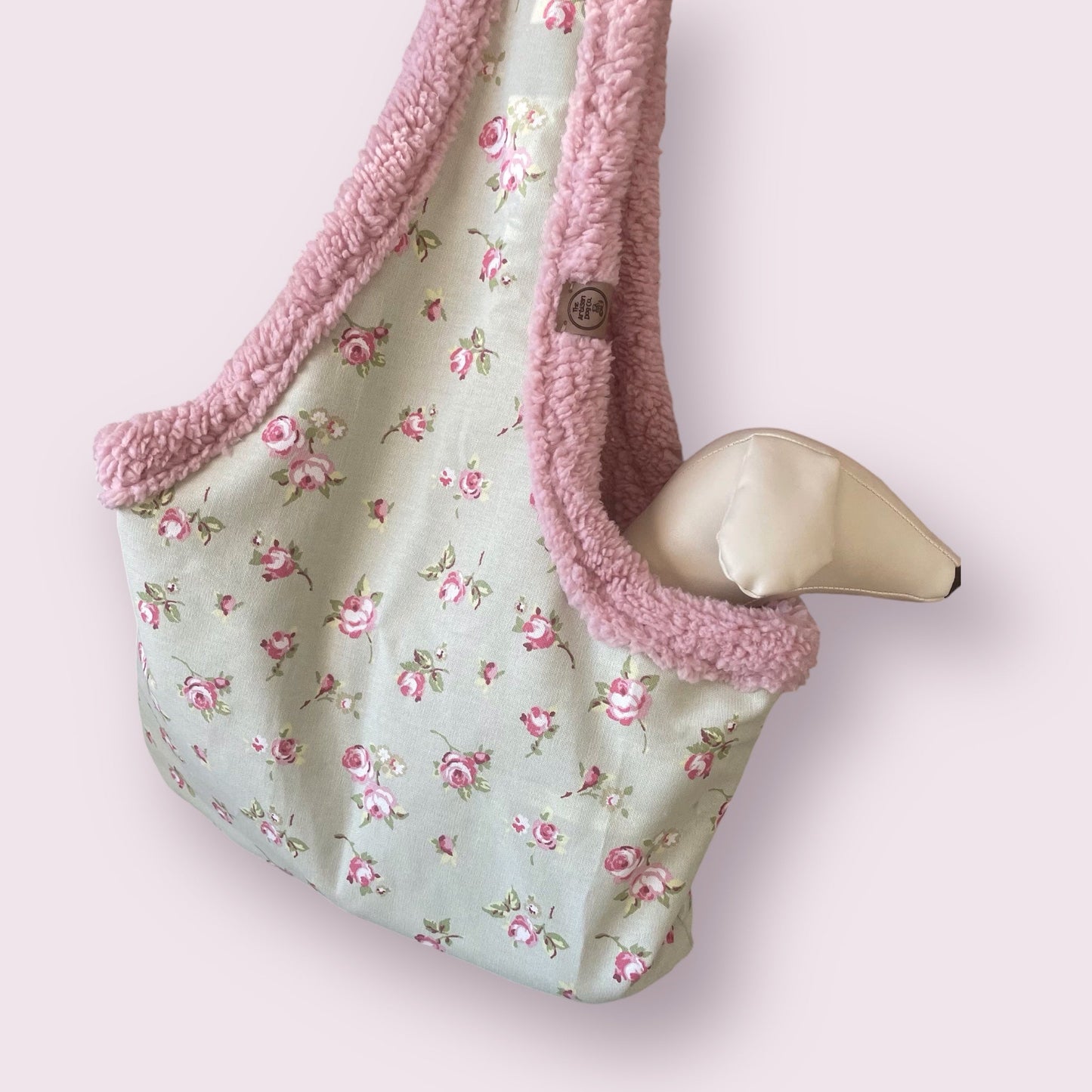 Handcrafted, luxury puppy/small dog carrier/sling - Dolly Floral Fabric