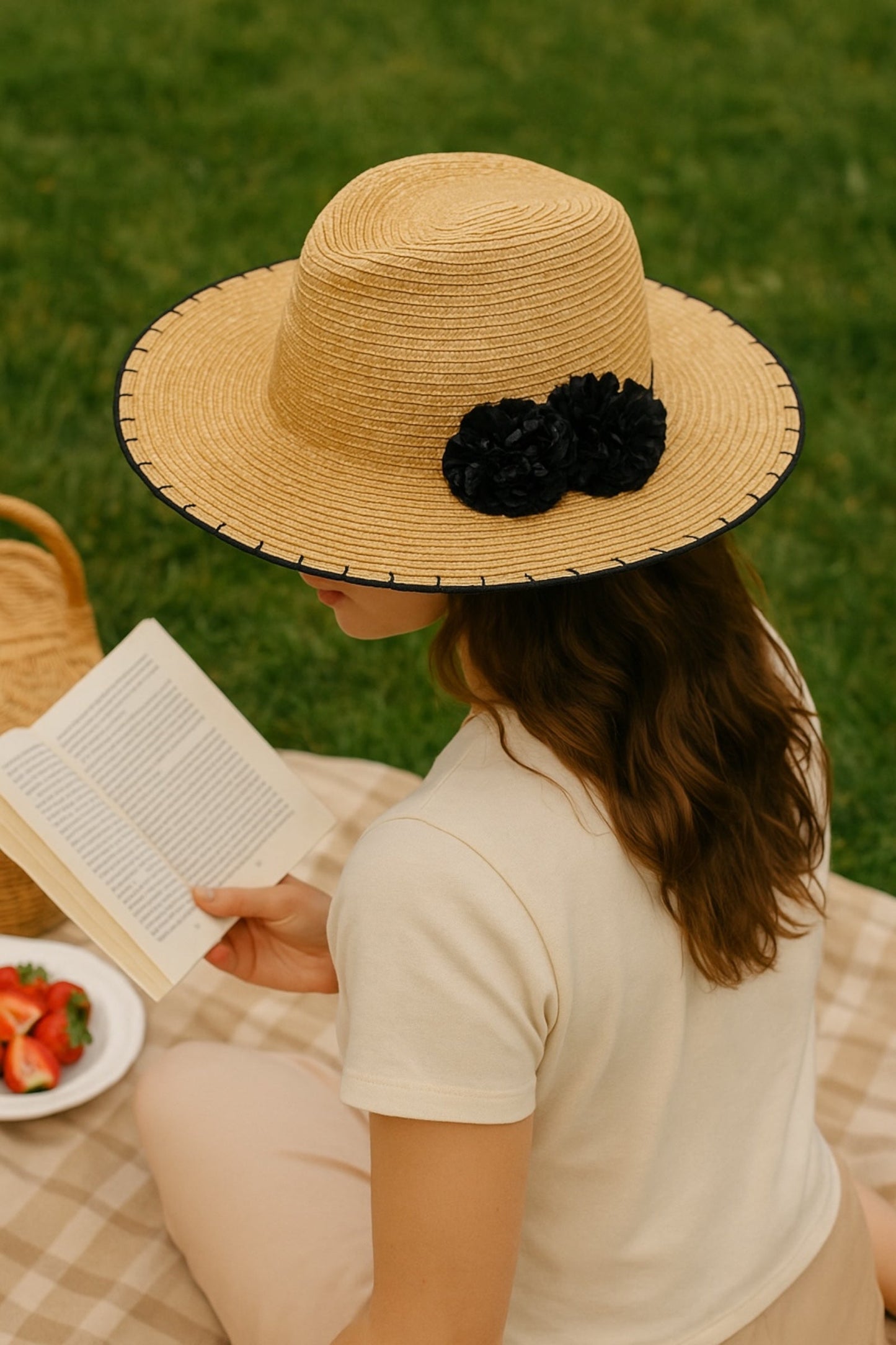 Louche Kia Straw Trilby Hat