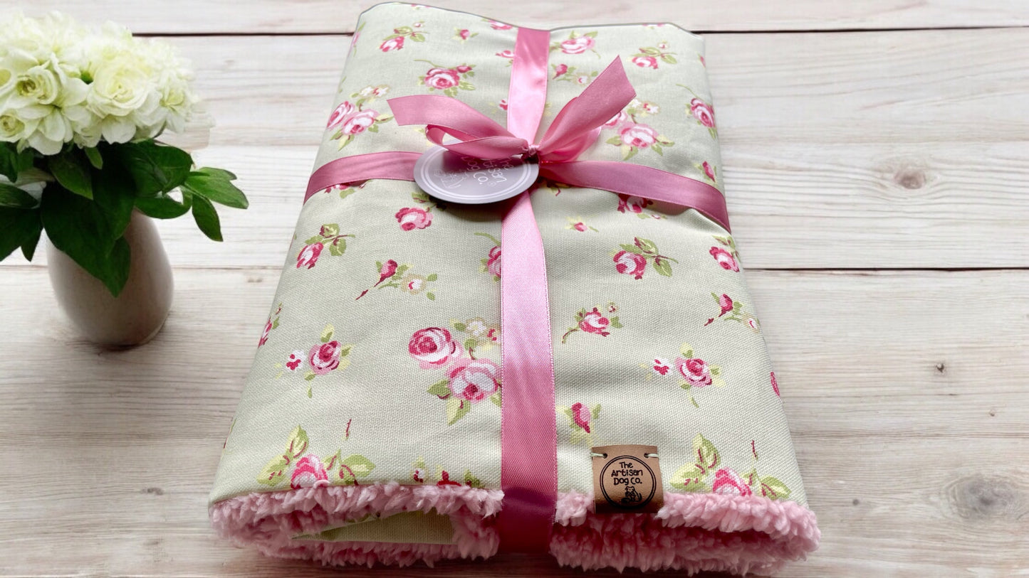 Luxury Handcrafted Dog Blanket - Dolly Collection Floral