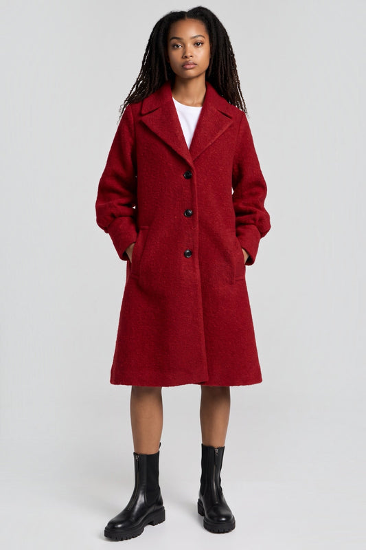 Louche Mischa Statement Sleeve Coat Red