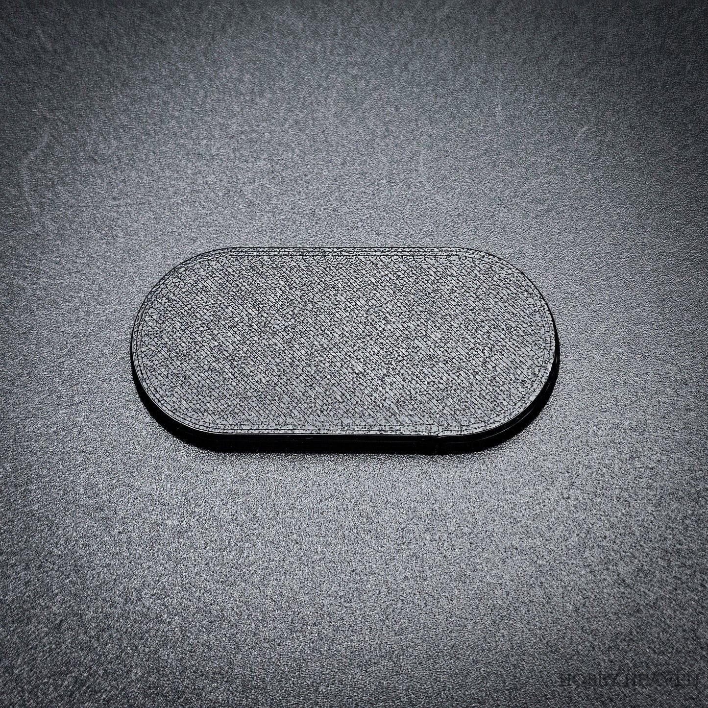 50x25mm Pill Plain Black Plastic Bases 3D Print