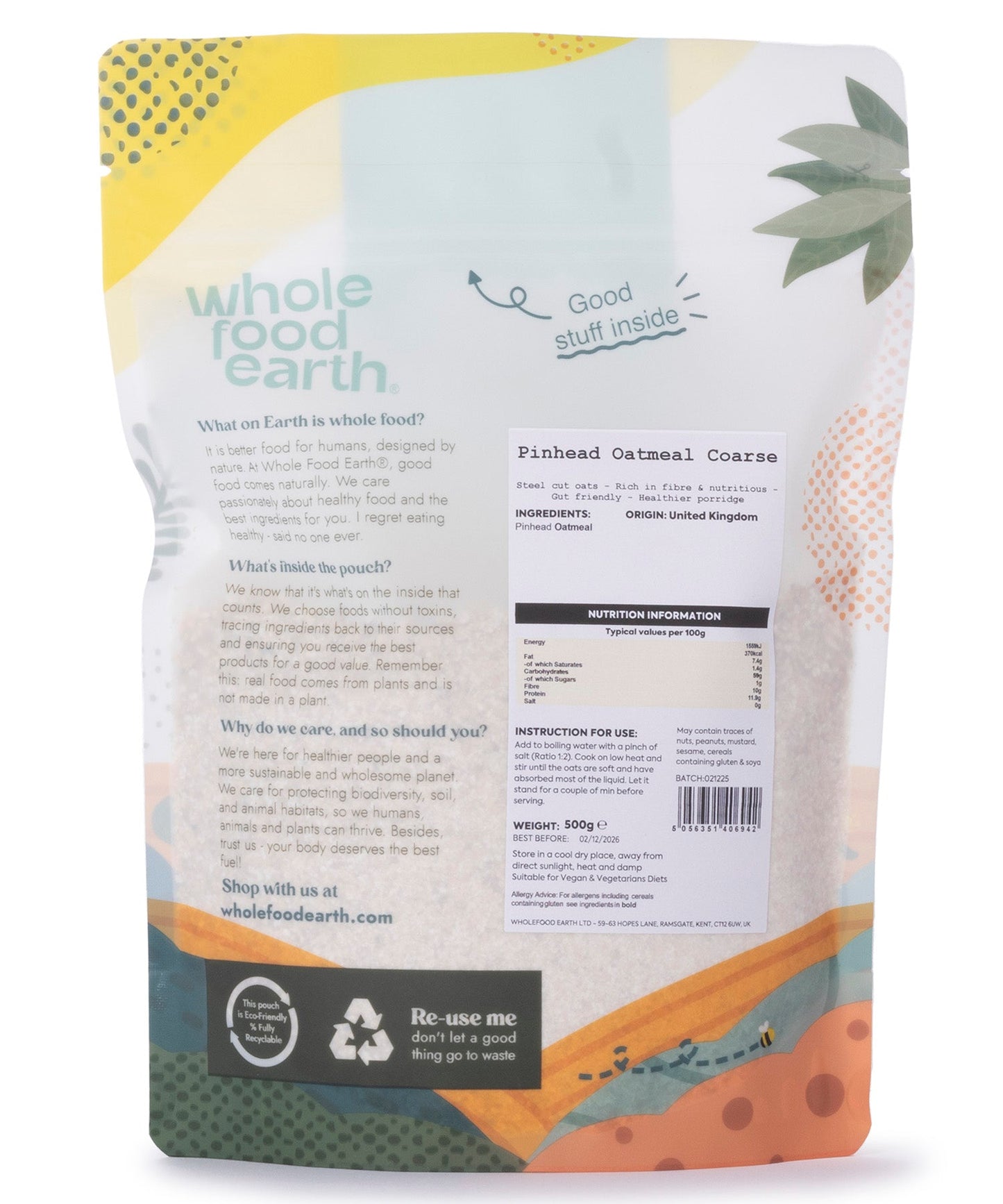 Pinhead Oatmeal Coarse Stabilised