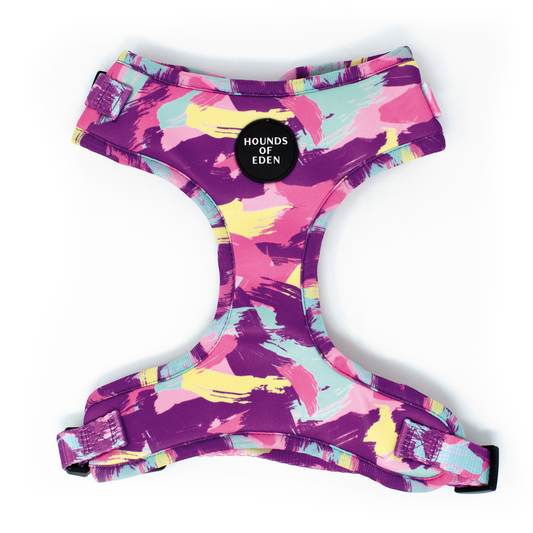 'Blush it Off' - Pink, Purple, Pastel Mint & Lemon Camo Pattern Dog Harness