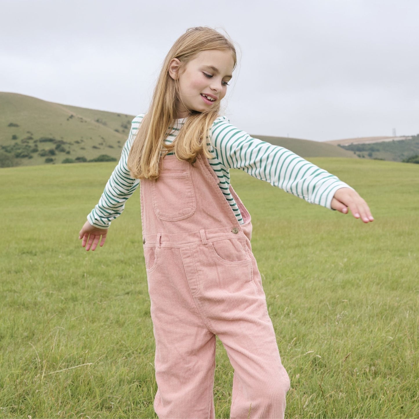 Pink Chunky Cord Dungarees