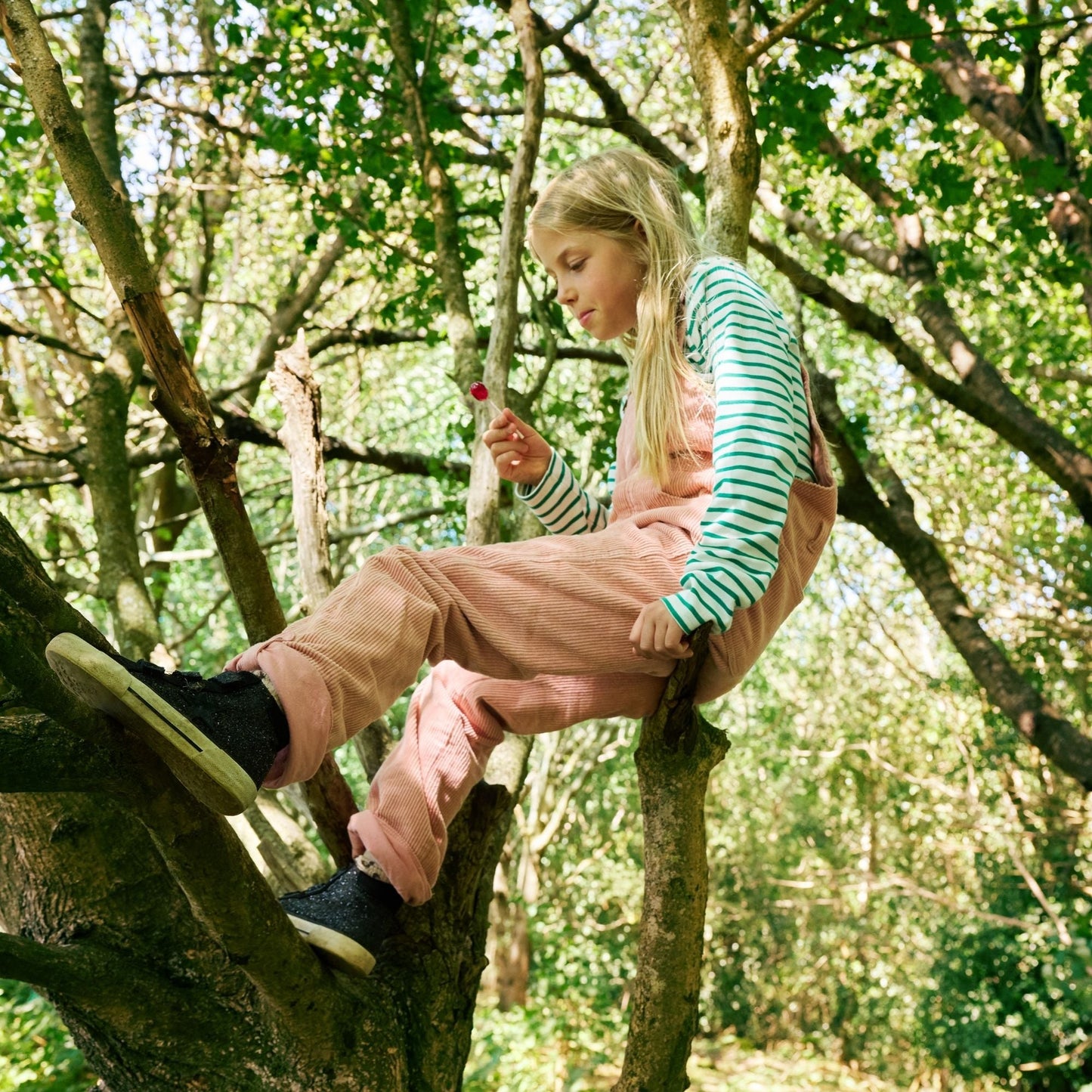 Pink Chunky Cord Dungarees