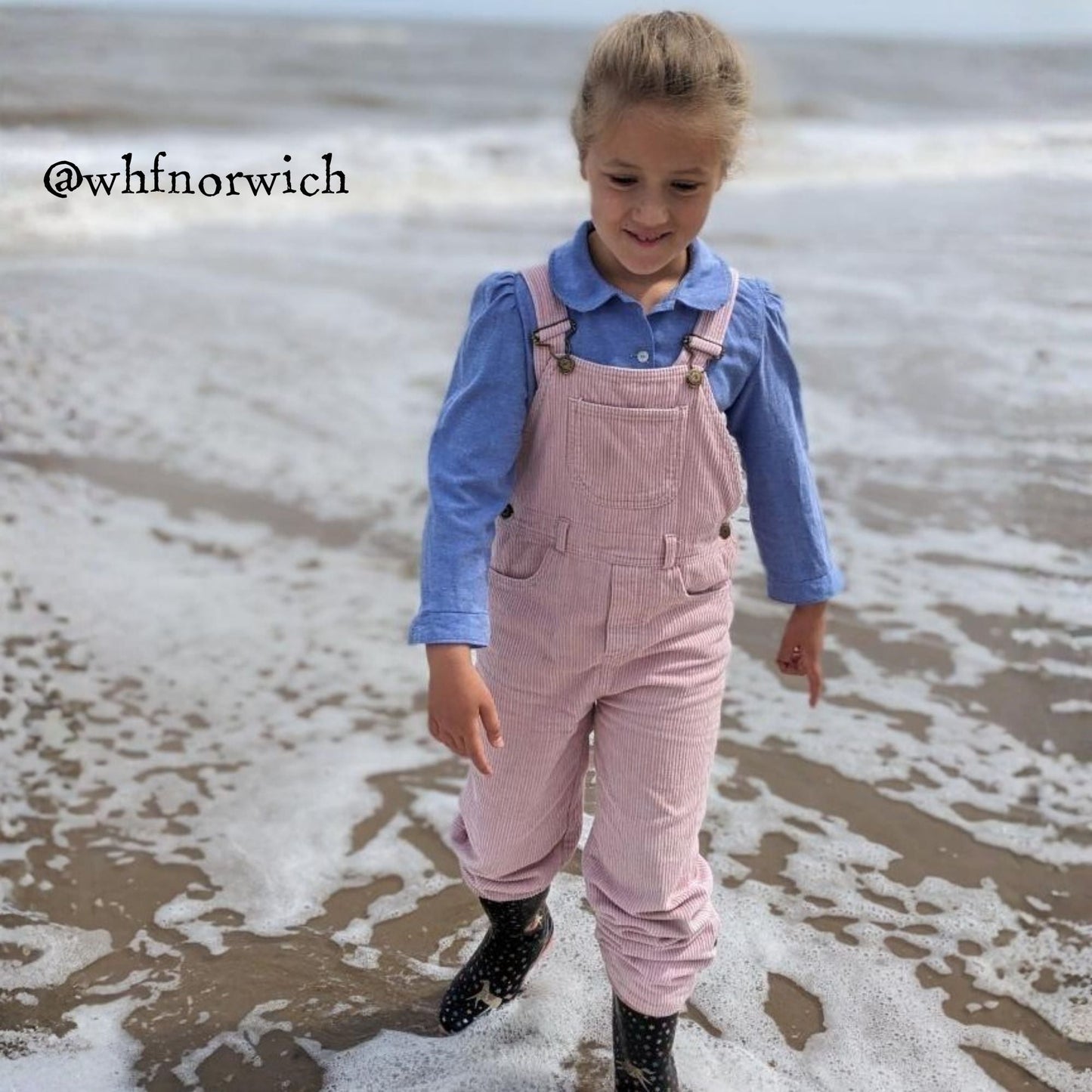 Pink Chunky Cord Dungarees