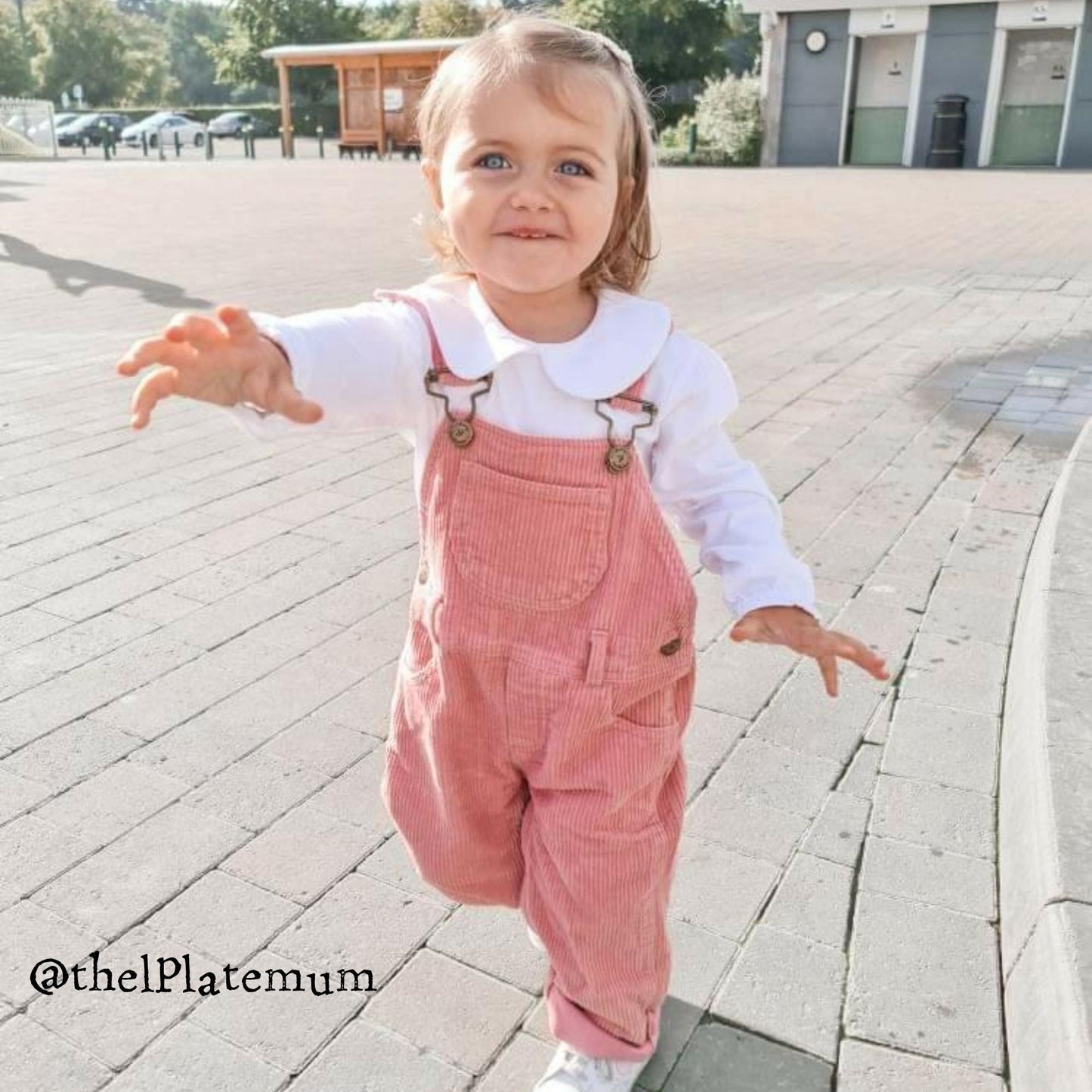 Pink Chunky Cord Dungarees