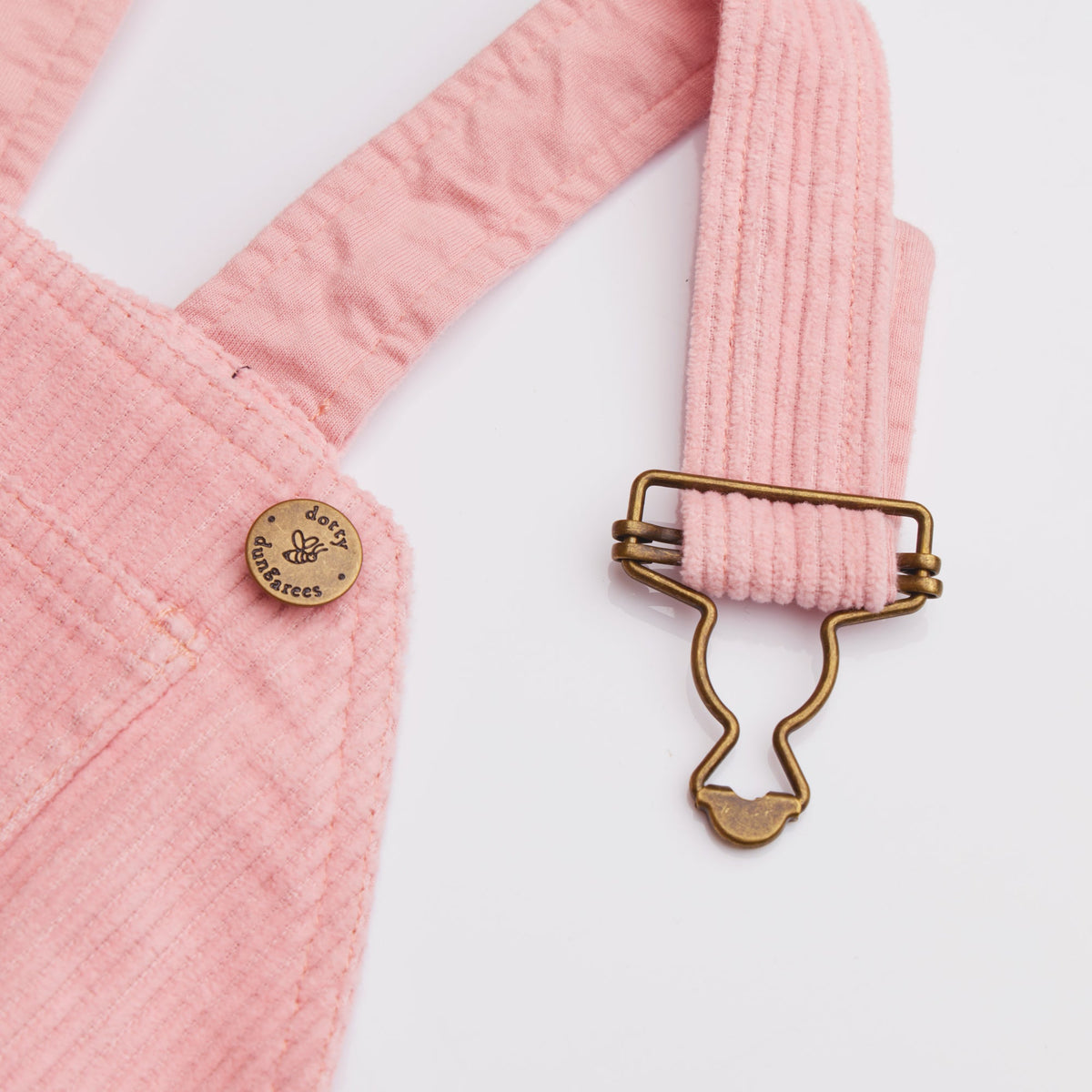 Pink Chunky Cord Dungarees
