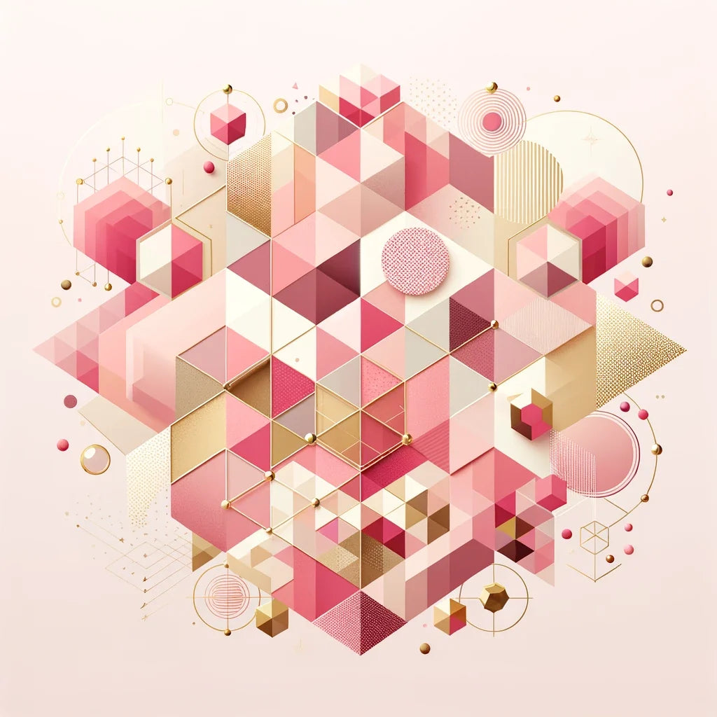 Pink Geometric Harmon Canvas