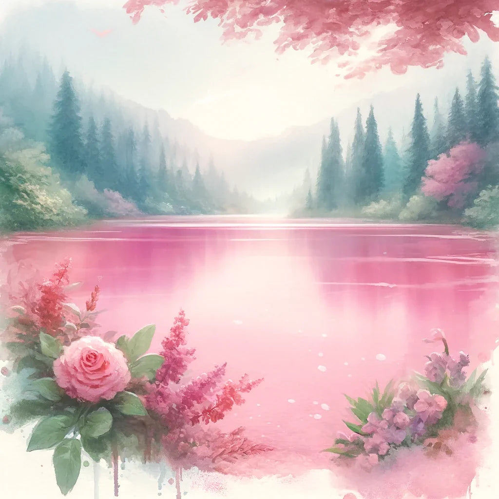 Pink Lake Serenity Canvas