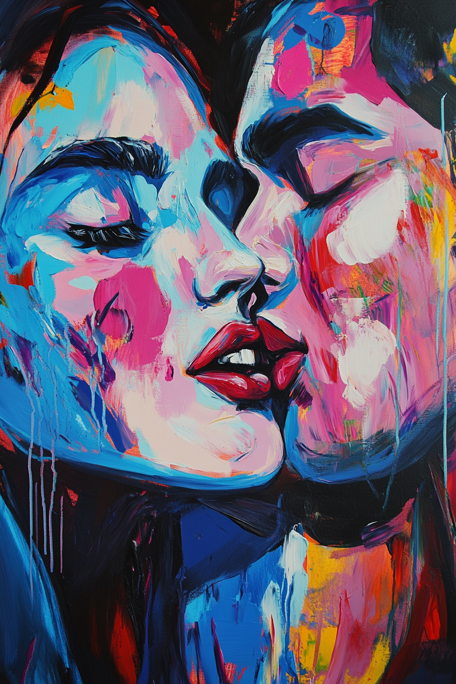 Pixel Kiss Canvas