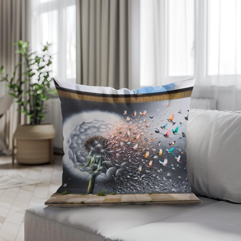 Dandelion Flight Cotton Cushion