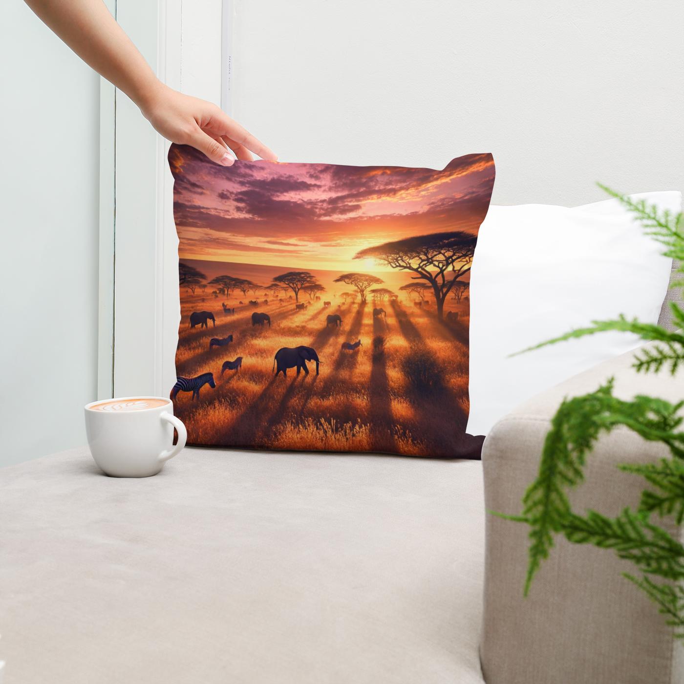 Golden Savannah Cotton Cushion