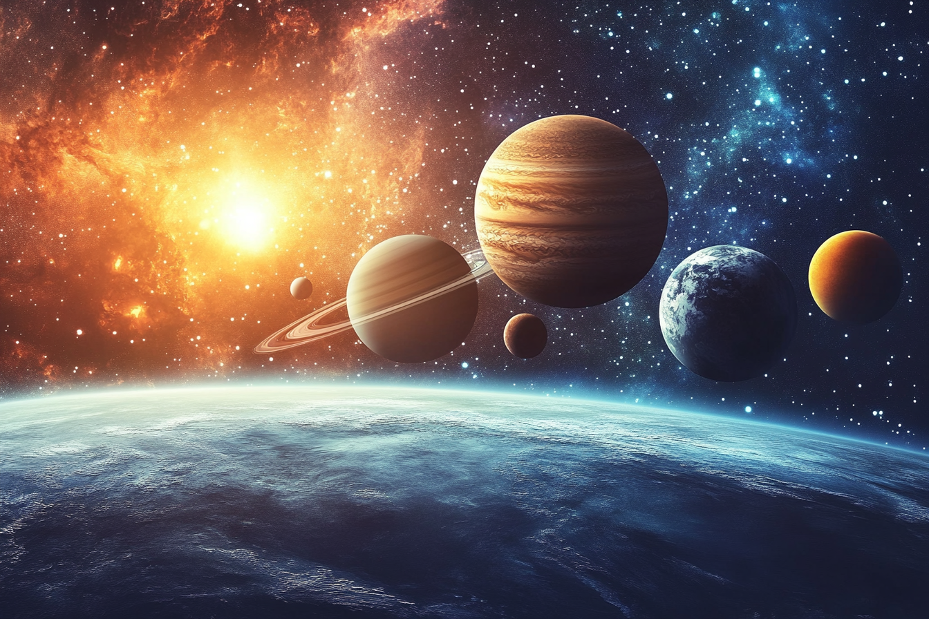 Planetary Elegance Canvas