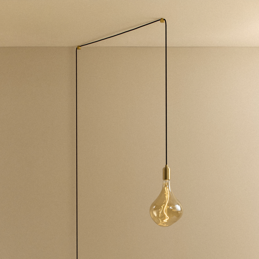 Voronoi II Plug-In Pendant in Brass
