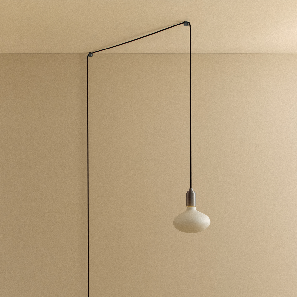 Oval Dim-to-Warm Plug-In Pendant in Graphite