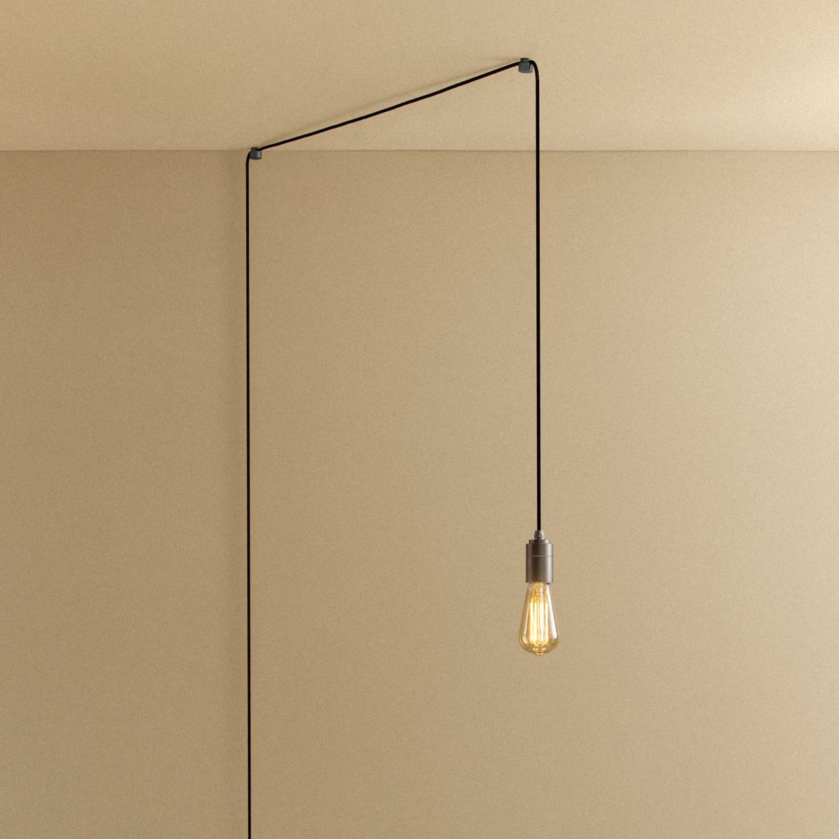 Squirrel Cage Plug-In Pendant in Graphite