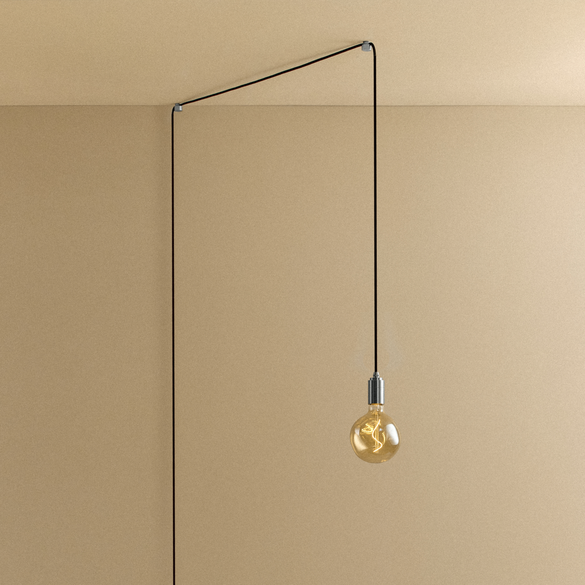 Voronoi I Plug-In Pendant in Stainless Steel