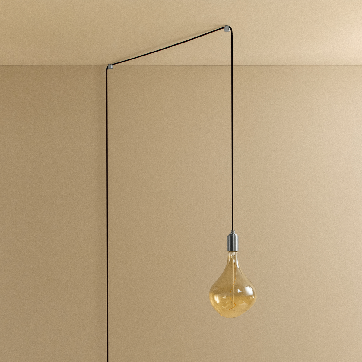 Voronoi II Plug-In Pendant in Stainless Steel