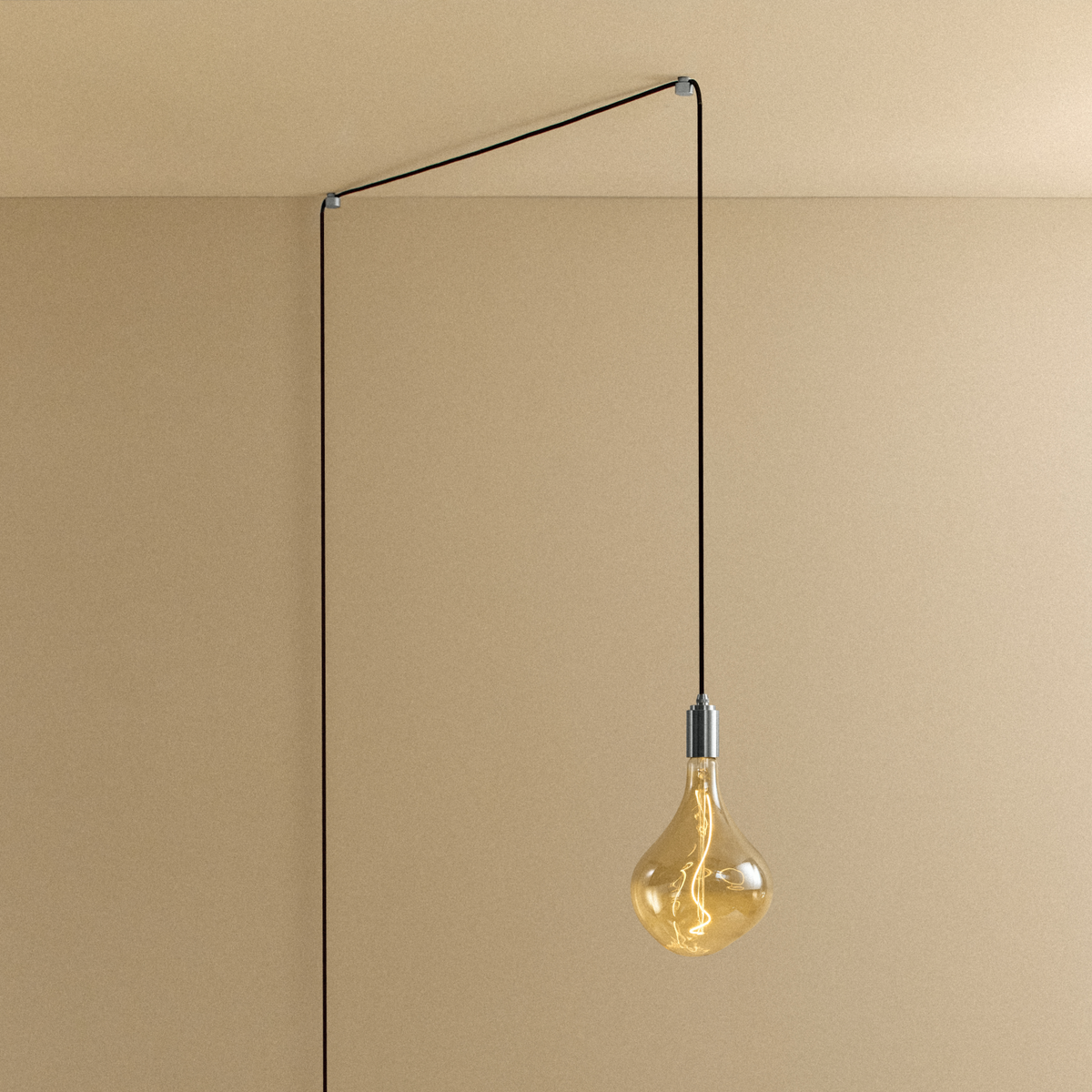 Voronoi II Plug-In Pendant in Stainless Steel