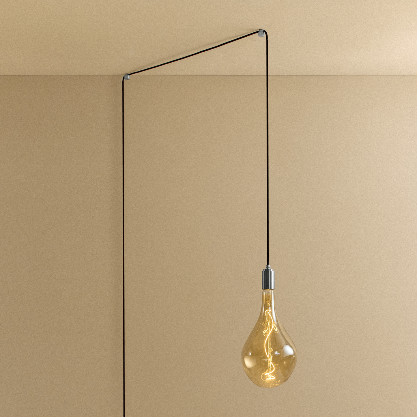 Voronoi III Plug-In Pendant in Stainless Steel