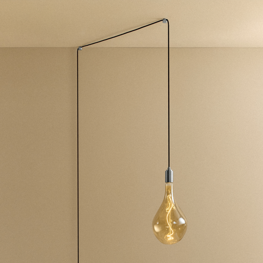 Voronoi III Plug-In Pendant in Stainless Steel