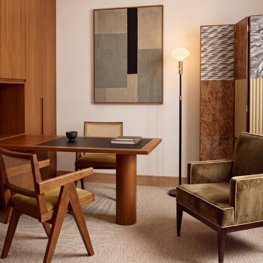 Poise Adjustable Floor Lamp in Brass + Oval II