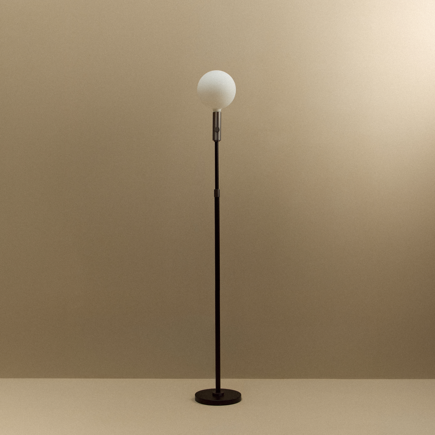 Poise Adjustable Floor Lamp in Graphite + Sphere V