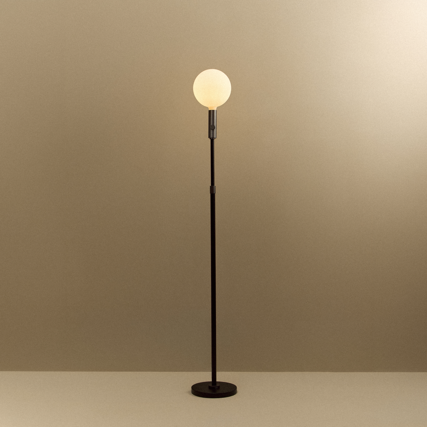 Poise Adjustable Floor Lamp in Graphite + Sphere V